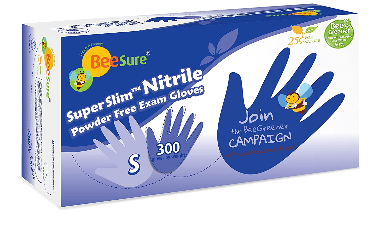 Cranberry 1146 BeeSure Nitrile SuperSlim Examination Gloves Powder Free Small 300/Bx Cranberry 1146 BeeSure Nitrile SuperSlim Examination Gloves Powder Free Small 300/Bx